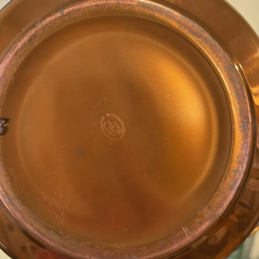 Vintage Coppercraft Guild Ice Bucket with Brass Lion Head Handles.